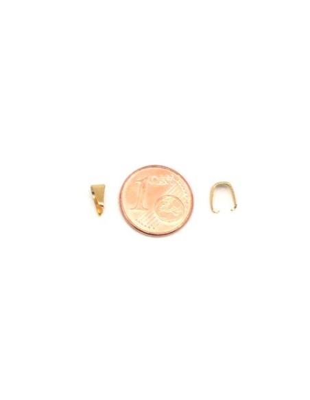 attache pendentif en acier inox doré