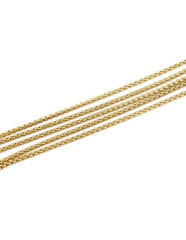 chainette maille vénitienne 2mm en acier inox doré