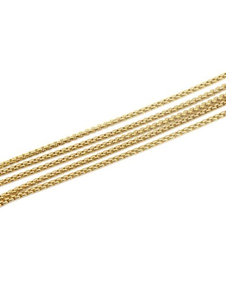 chainette maille vénitienne 2mm en acier inox doré