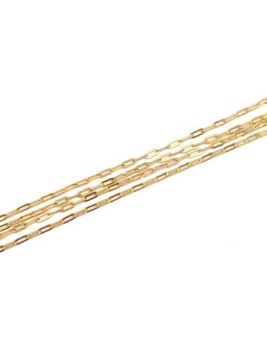 Chaine grosse maille acier inox doré