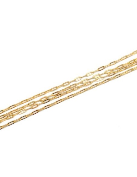 Chaine grosse maille acier inox doré