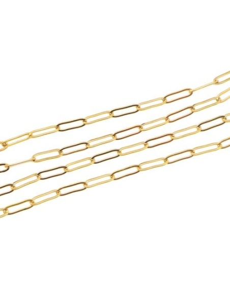 Chaine doré maille trombone en acier Chaine doré maille trombone en acier