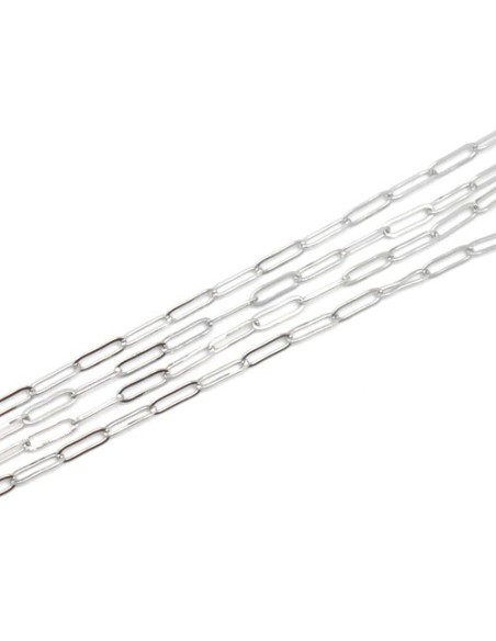 Chainette acier inox avec grosse maille rectangle