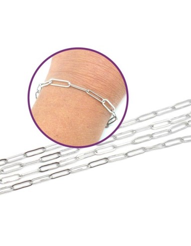 Chainette argentée grosse maille