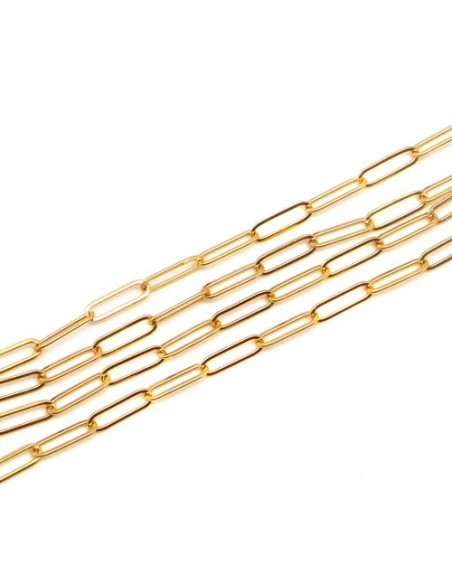 Chaine dorée grosse maille en acier inoxydable