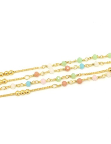 Chaine doré avec perles pour bijoux