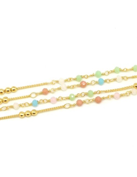 Chaine doré avec perles pour bijoux