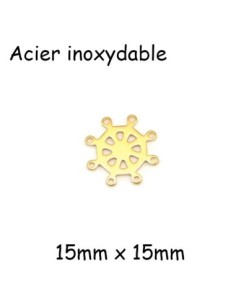 Connecteur gouvernail en acier inoxydable doré