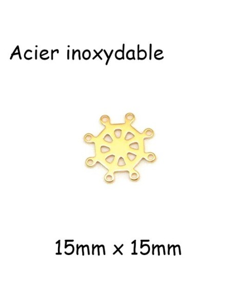 Connecteur gouvernail en acier inoxydable doré