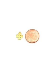 Pendentifs trèfle à 4 feuilles, porte-bonheur doré en acier inox 2