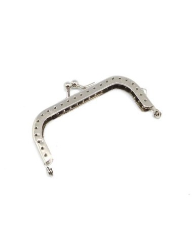 Fermoir clic clac argenté 7cm rectangle