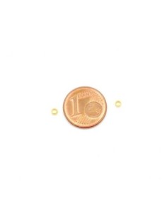 Perle à écraser doré en acier inoxydable pour cordon de 1mm à 1,5mm 2