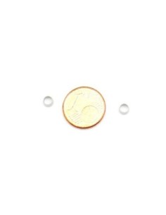 Perle à écraser argenté en acier inoxydable pour cordon de 3mm 2