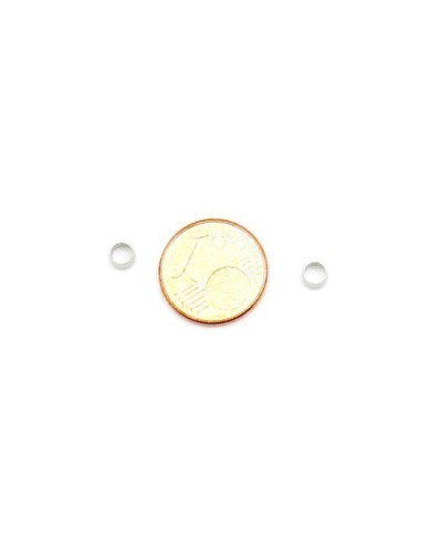 Perle à écraser argenté en acier inox cordon de 3mm