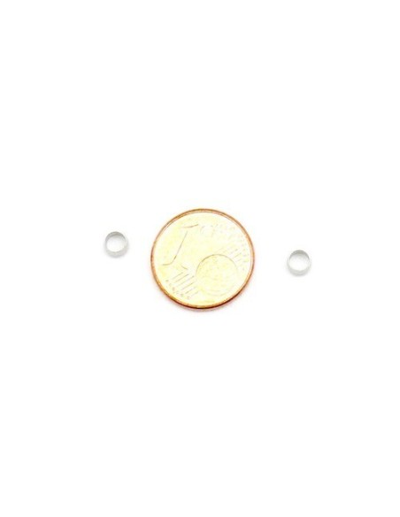 Perle à écraser argenté en acier inox cordon de 3mm