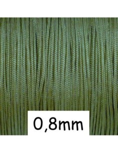 Fil de jade 0,8mm vert amande - idéal noeud coulissant - SHAMBALLA-WRAP