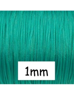 Fil de jade 1mm pour création bijoux bleu vert 1mm