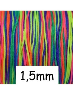 Fil de jade 1,5mm multicolore fluo vif rose, jaune, vert, violet idéal bracelet wrap