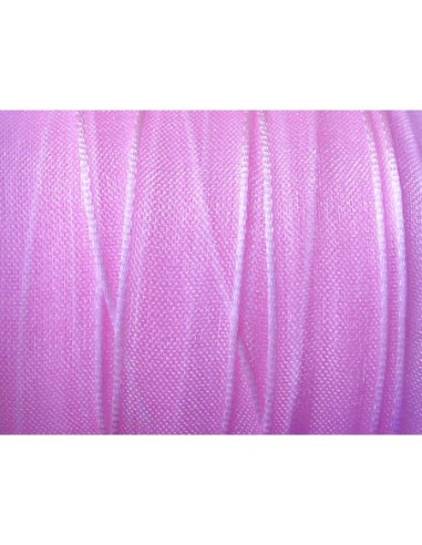 R-1m de Ruban Galon organza plat rose dragée 10mm