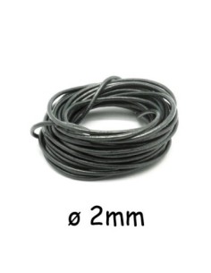 Cordon cuir 2mm vert militaire métallisé