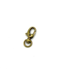 2 Mousquetons tournant pour sac, porte clé en métal de couleur bronze 33mm x 14mm