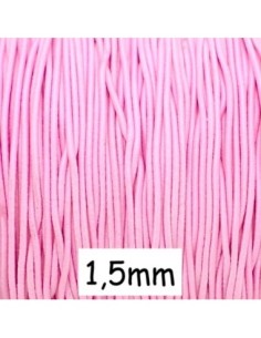 Elastique rond rose bonbon 1,5mm 