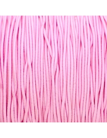 Elastique rond rose bonbon 1,5mm pour création DIY