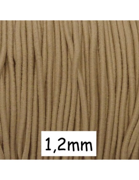 Elastique camel clair, sable en 1,2mm de diamètre - Idéal création couture, DIY Elastique camel clair, sable en 1,2mm de diamètre - Idéal création couture, DIY