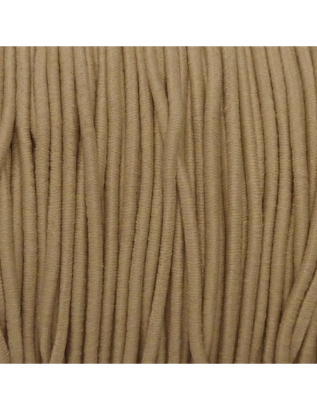 Elastique camel clair, sable  pour création bijoux Elastique camel clair, sable  pour création bijoux