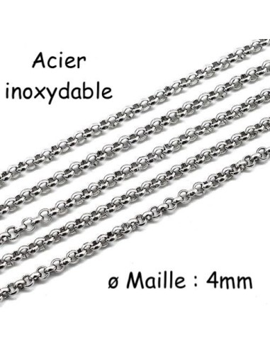 Chaine gourmette grosse maille homme Acier inoxydable - Ninanina
