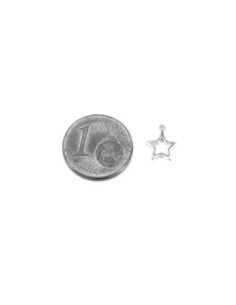 Petite breloque étoile argenté en acier inoxydable pour bijoux 2