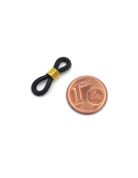 Attache cordon lunette doré et noir
