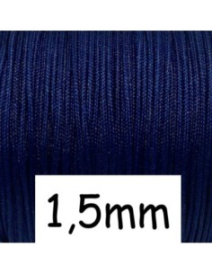 10m Fil de jade 1,5mm bleu marine, fil nylon résistant et souple