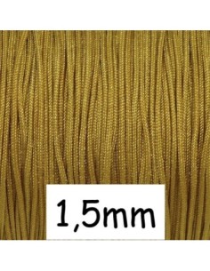 Fil de jade 1,5mm de couleur ocre, jaune, fil pour bijoux ocre