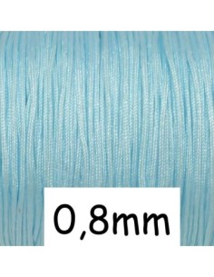 Fil de jade 0,8mm de couleur bleu ciel clair - idéal noeud coulissant - WRAP - SHAMBALLA