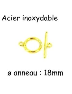Fermoir OT doré en acier inoxydable 18mm