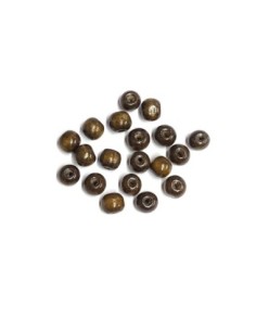 Perle bois 10mm ronde 10mm marron café pour création macramé 2