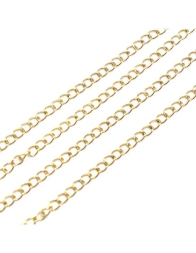 Chaine pour créer chainette de rallonge en acier inox doré