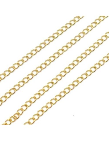 chaine d'extension doré en acier inox vendu au mètre