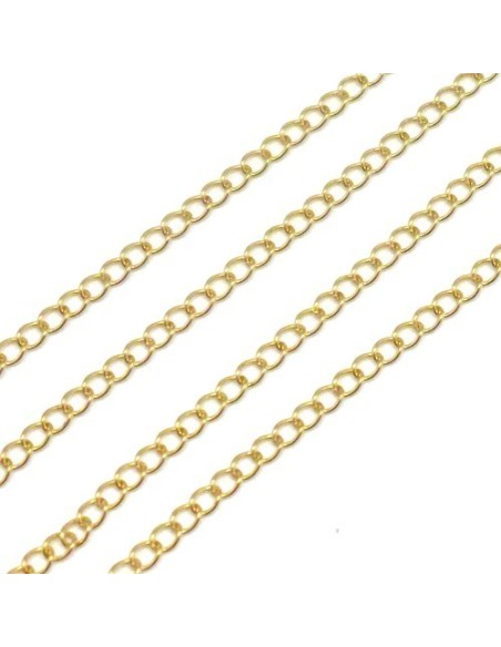chaine d'extension doré en acier inox vendu au mètre