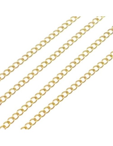 chaine pour créer des chainettes d'extension en acier inoxydable doré