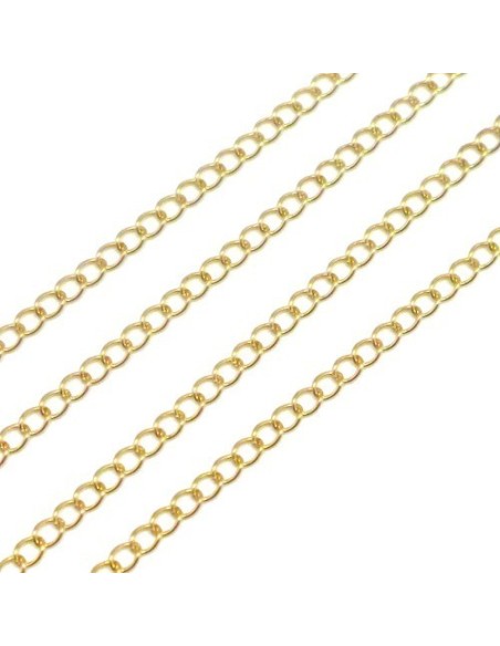 chaine pour créer des chainettes d'extension en acier inoxydable doré