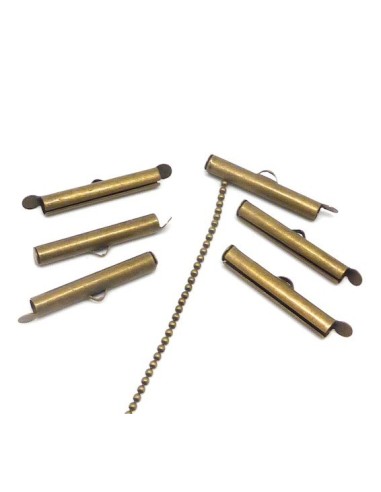 Embouts tube chaine bille bronze 20mm