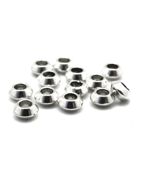 Perle soucoupe argenté  7mm pour création DIY