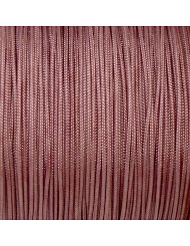 Fil de jade 0,8mm vieux rose brillant pour bracelet wrap