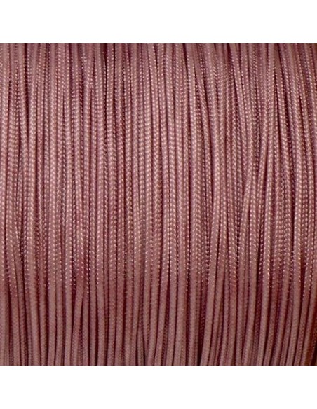 Fil de jade 0,8mm vieux rose brillant pour bracelet wrap