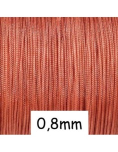Fil de jade 0,8mm rose orange corail lumineux - Bracelet WRAP - SHAMBALLA