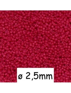 Perle de rocaille rose fuchsia 2,5mm pour création bracelet