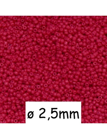 Perle de rocaille rose fuchsia 2,5mm pour création bracelet