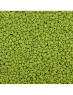Perle de rocaille vert anis 2,5mm en verre 2